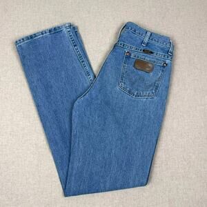 Wrangler Men’s Western Jeans Blue Denim Straight Leg 33x34 Workwear